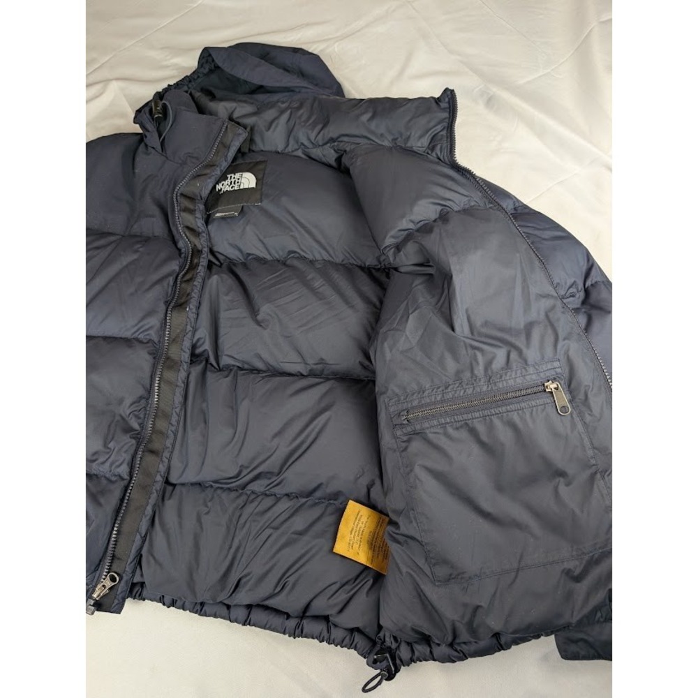 The North Face Nuptse 600 Fill Down Puffer Jacket Women's XL Dark Navy Hooded - Picture 5 of 16